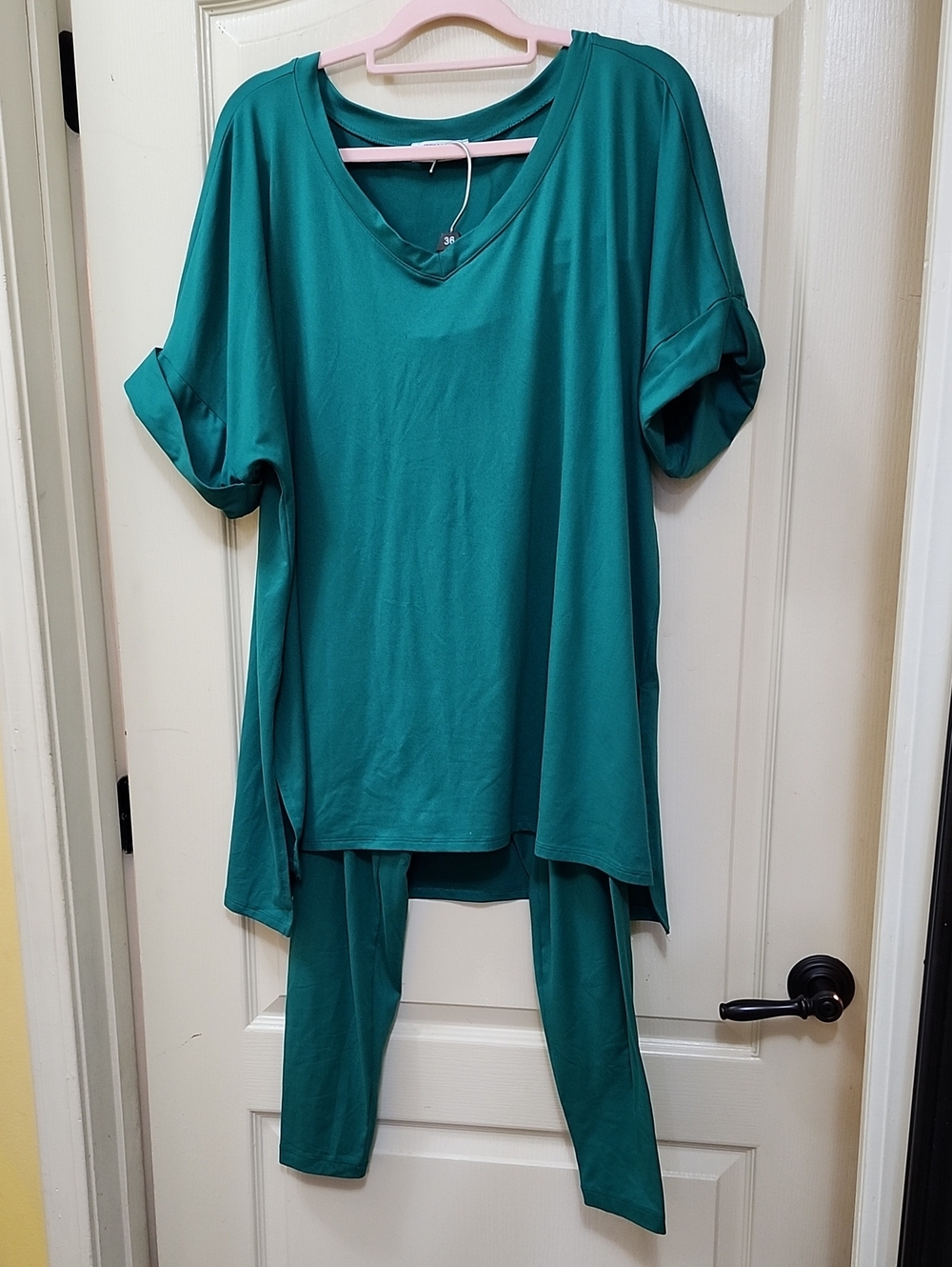 Zenana Green Brushed DTY Microfiber Loungewear Set